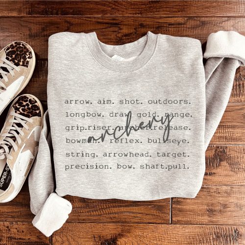 Archery words basic sweatshirt Sports collection Gildan 18000 sweatshirt