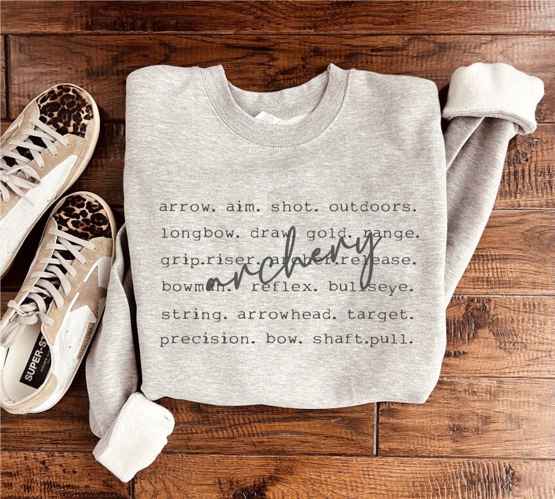 Archery words basic sweatshirt Sports collection Gildan 18000 sweatshirt