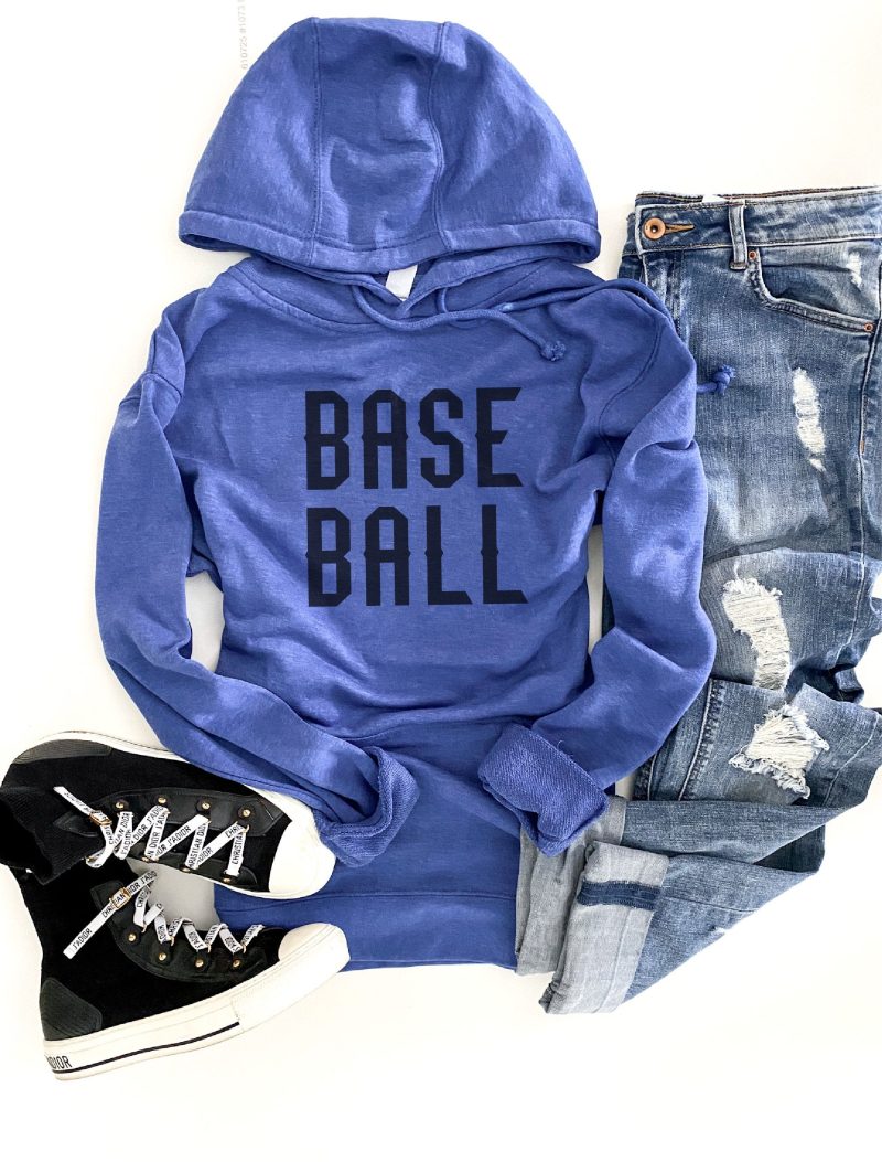 Baseball French Terry hoodie Baseball hoodie Cotton heritage French Terry hoodie