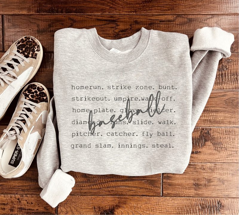 baseball words basic sweatshirt football collection gildan 18000 sweatshirt 888319