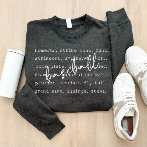 baseball words basic sweatshirt words gildan 18000 sweatshirt 356990