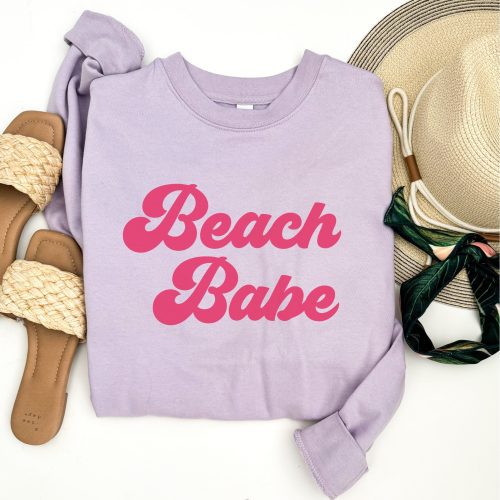 Beach babe fleece sweatshirt Vacay mode sweatshirt Tultex fleece 340 Cantaloupe