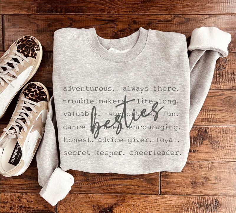 besties words basic sweatshirt mom collection gildan 18000 sweatshirt 907655