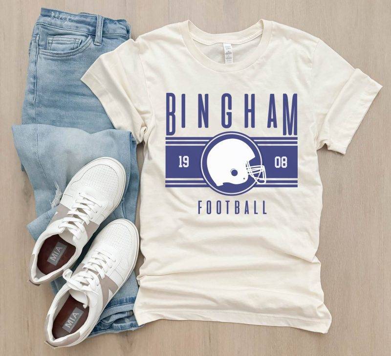 binghamfootballhelmetlogotee