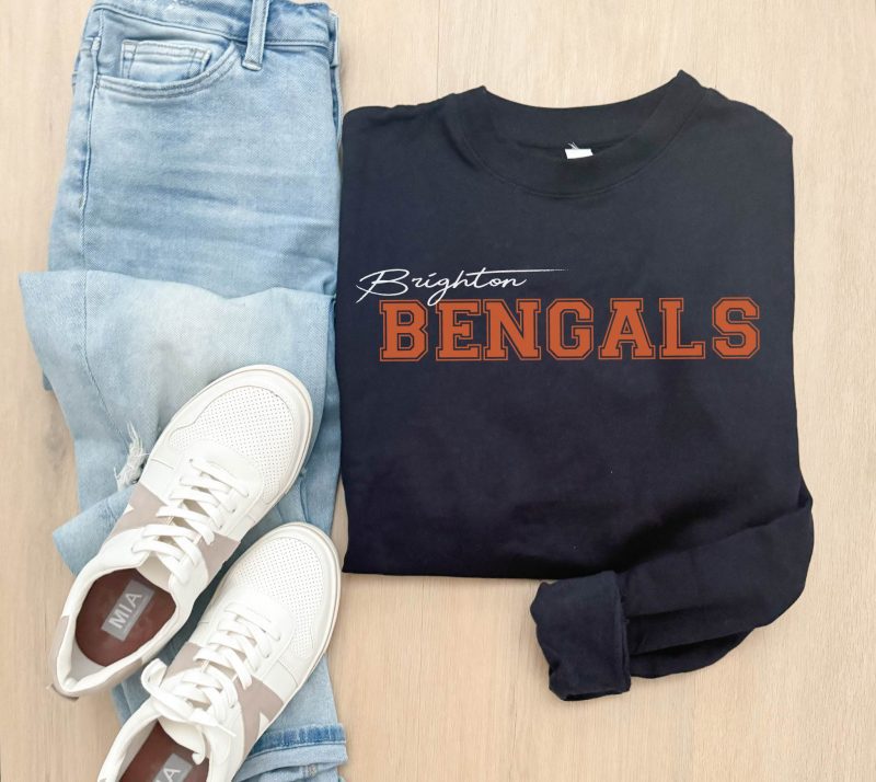 brightonbengalswhiteorangesportscriptnavysw