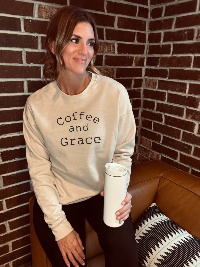 coffee and grace fleece sweatshirt coffee tultex fleece 340 299573