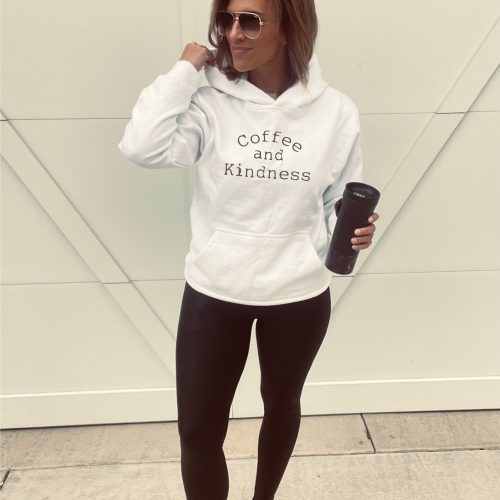 coffee and kindness fleece hoodie holiday french terry raglan lane seven premium fleece hoodie 266557