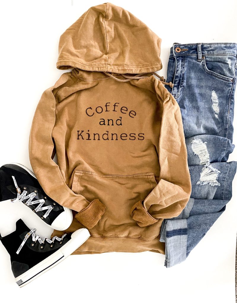 coffee and kindness vintage wash hoodie holiday french terry raglan lane seven vintage wash hoodie 959781