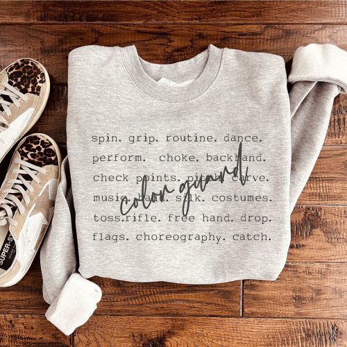 Color Guard words basic sweatshirt Sports collection Gildan 18000 sweatshirt