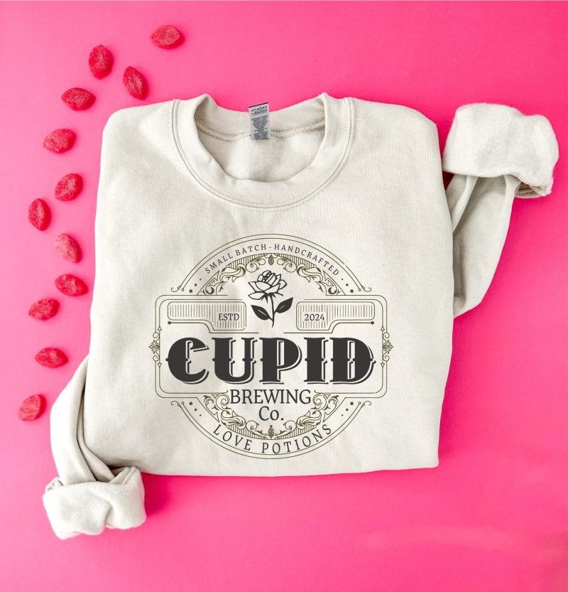 cupid brewing co basic sweatshirt valentines gildan 18000 sweatshirt 972789