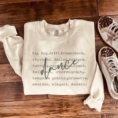 Dance words basic sweatshirt Sports collection Gildan 18000 sweatshirt