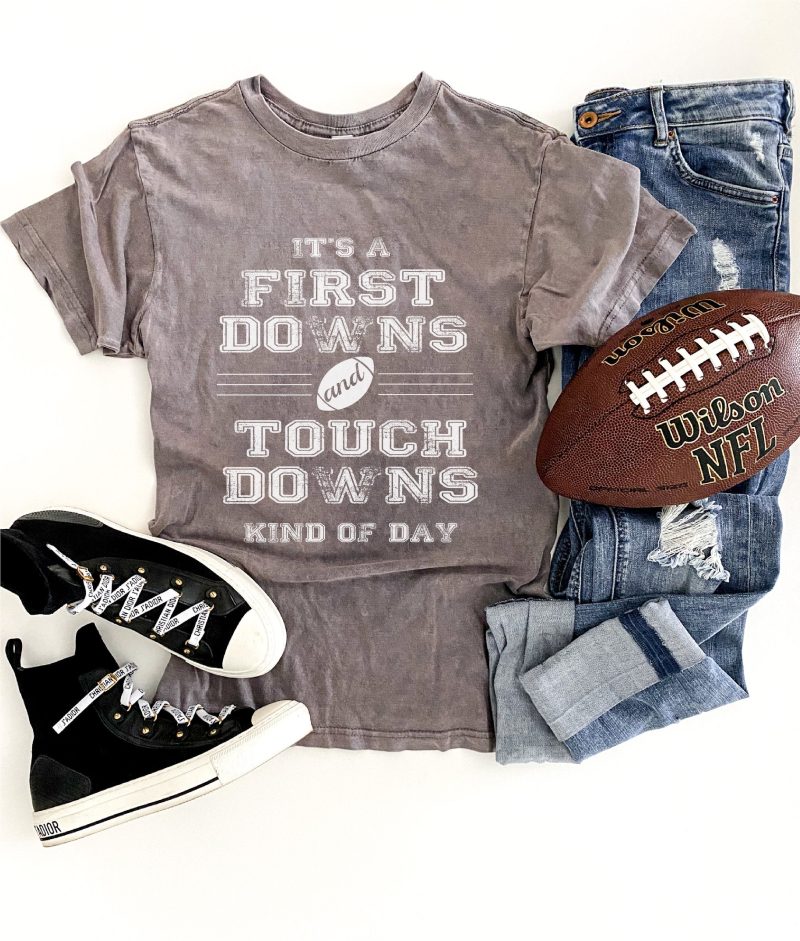 first downs and touchdowns unisex vintage wash tee short sleeve football tee lane seven vintage wash tee 340787