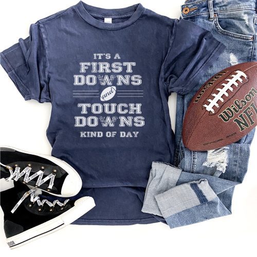 first downs and touchdowns unisex vintage wash tee short sleeve football tee lane seven vintage wash tee 351742