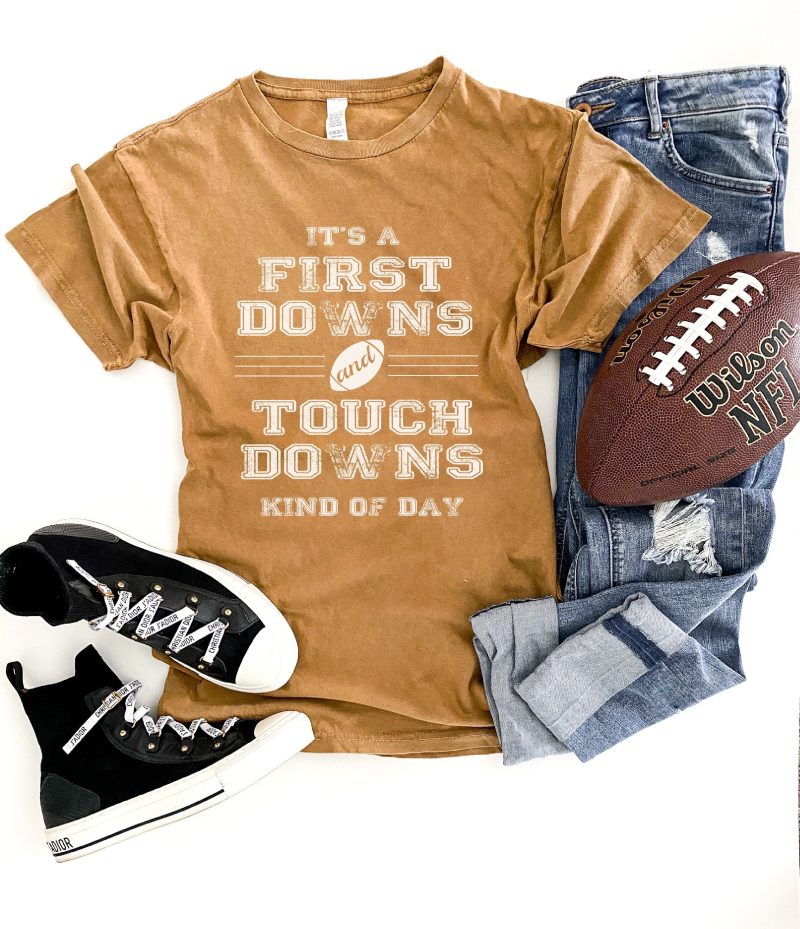 first downs and touchdowns unisex vintage wash tee short sleeve football tee lane seven vintage wash tee 744774