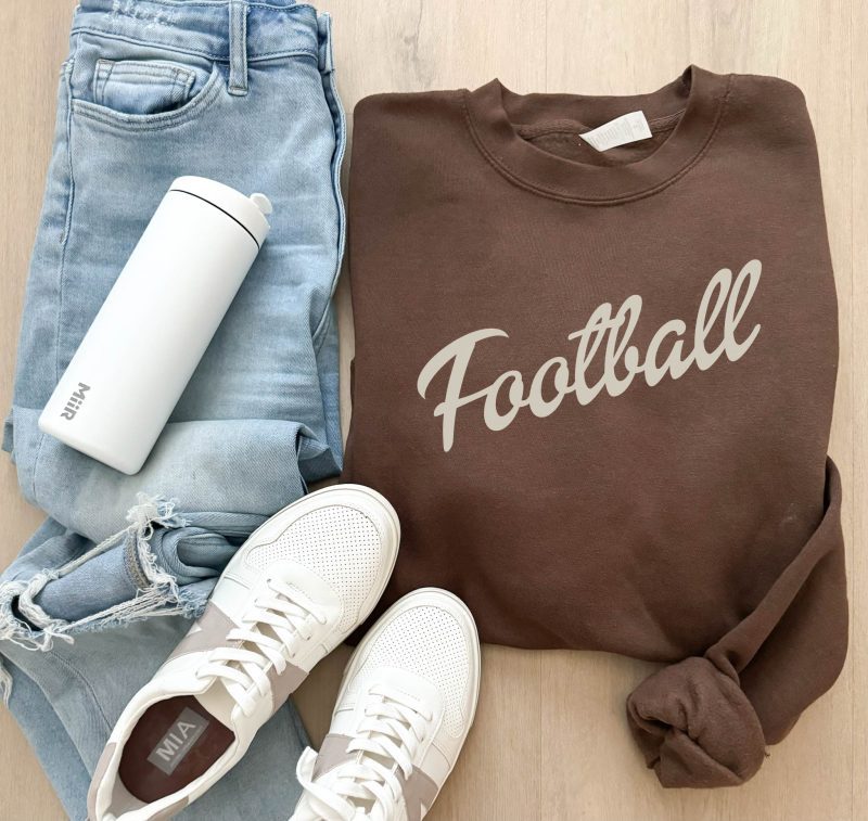 football script fleece sweatshirt football collection lane seven premium fleece crew 496734