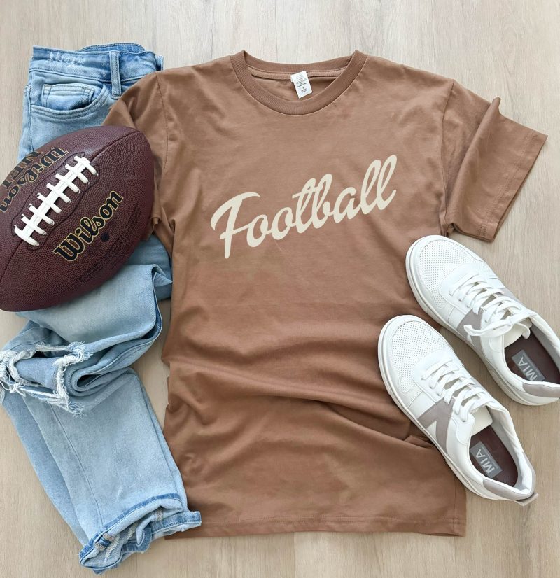 football script tee short sleeve football tee lane seven toasted coconut 103872