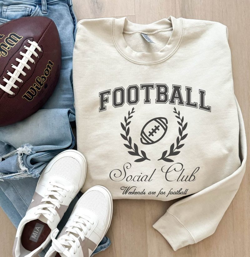 football social club basic sweatshirt words gildan 18000 sweatshirt 641418