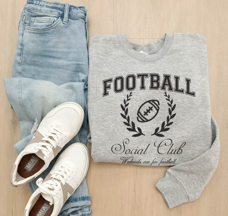 football social club basic sweatshirt words gildan 18000 sweatshirt 727939