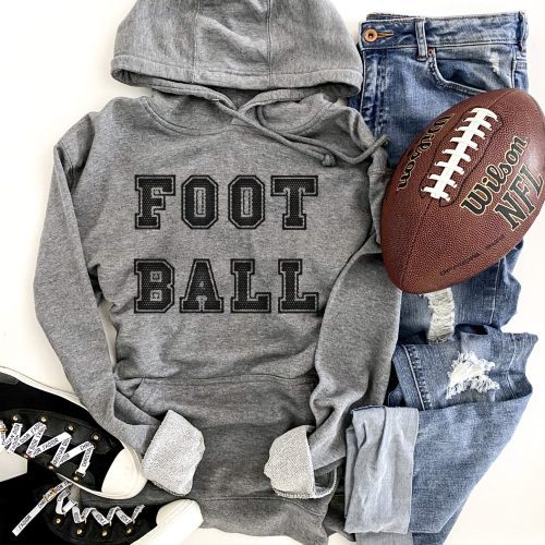 Football unisex french terry hoodie Football hoodie Lane Seven vintage hoodie XS Heather grey