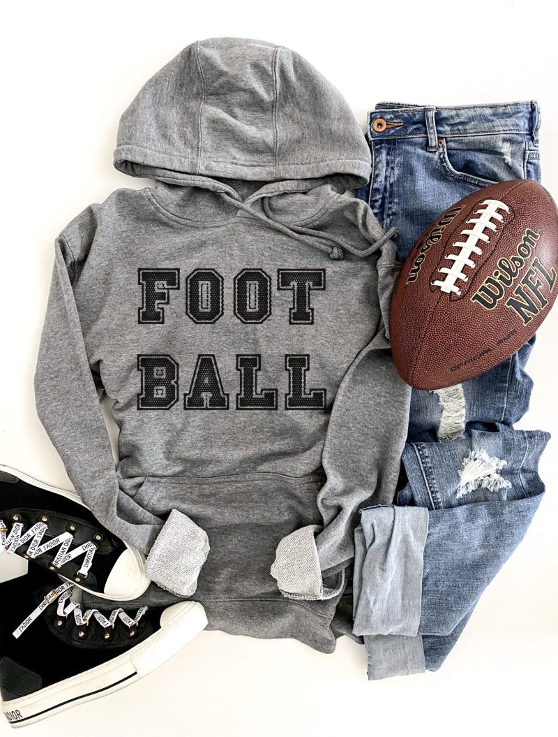 Football unisex french terry hoodie Football hoodie Lane Seven vintage hoodie XS Heather grey