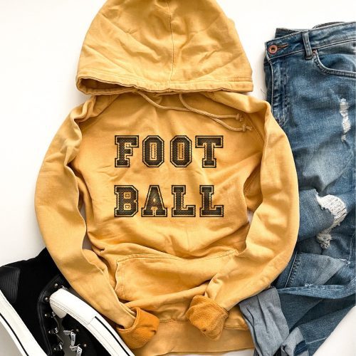 Football unisex vintage wash hoodie Football hoodie Lane Seven vintage hoodie XS Vintage mustard 