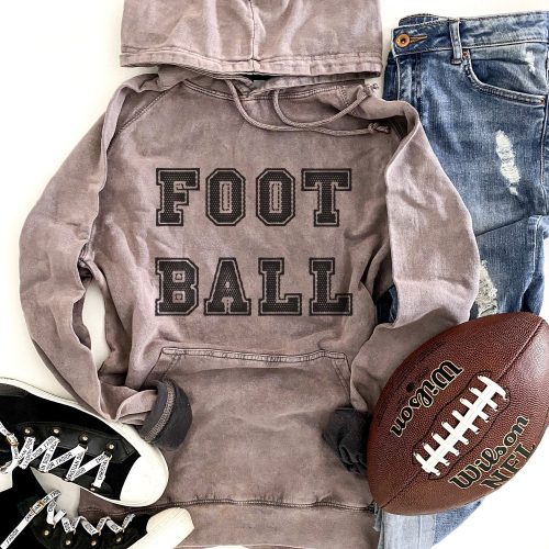 Football unisex vintage wash hoodie Football hoodie Lane Seven vintage hoodie XS Vintage zinc 