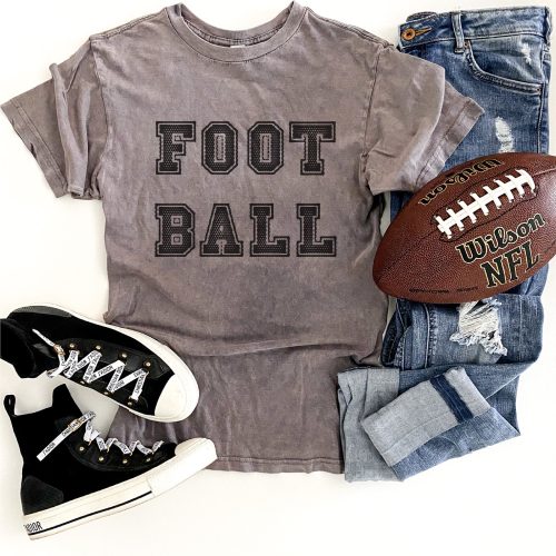 Football unisex vintage wash tee Short sleeve football tee Lane seven vintage wash tee XS Vintage zinc