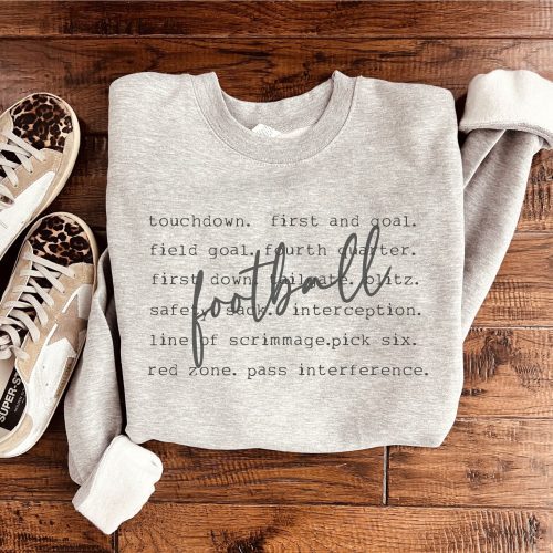 Football words basic sweatshirt Football collection Gildan 18000 sweatshirt 