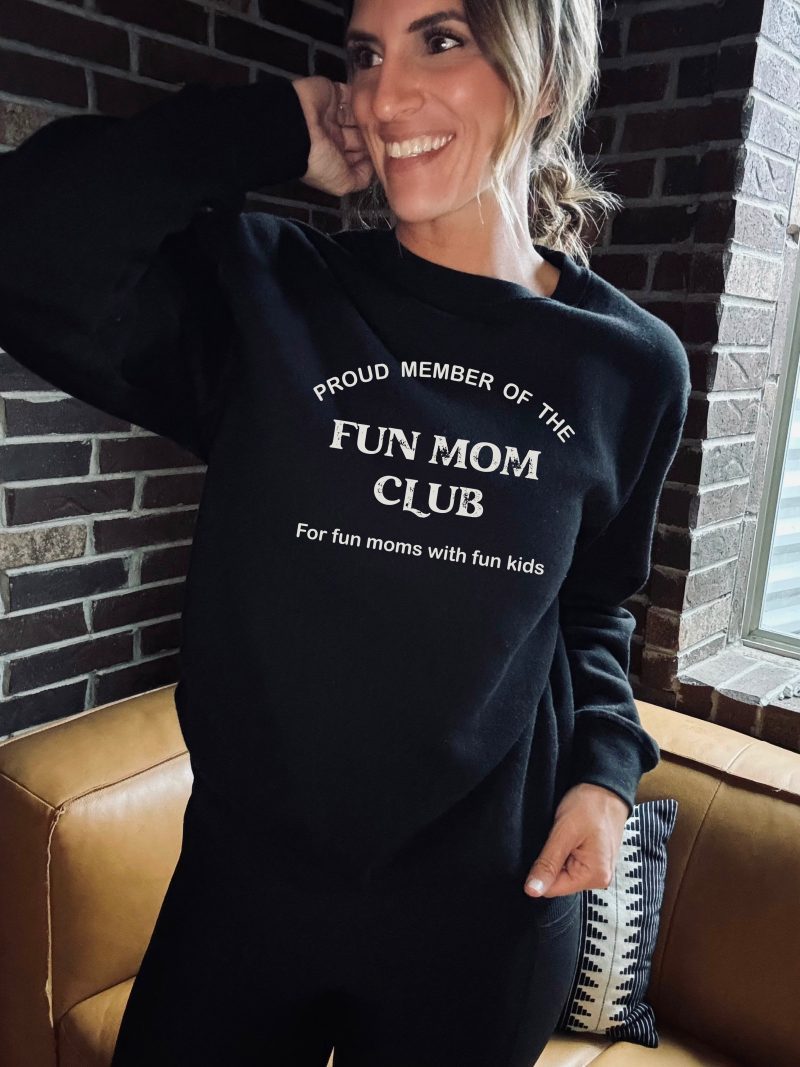 fun mom club fleece sweatshirt mom lane seven unisex sweatshirt 756070