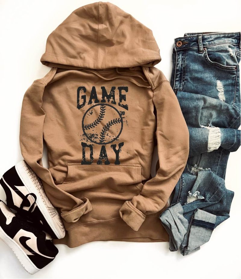 gameday grunge baseball hoodie basketball hoodie independent trading ss4500 sandstone 895249