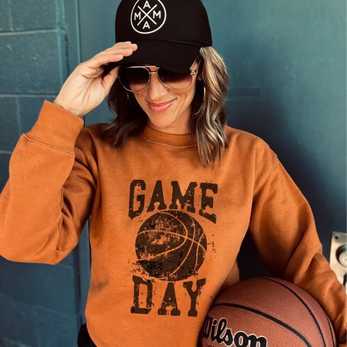 gameday grunge basketball basic sweatshirt basketball gildan 18000 sweatshirt 408533