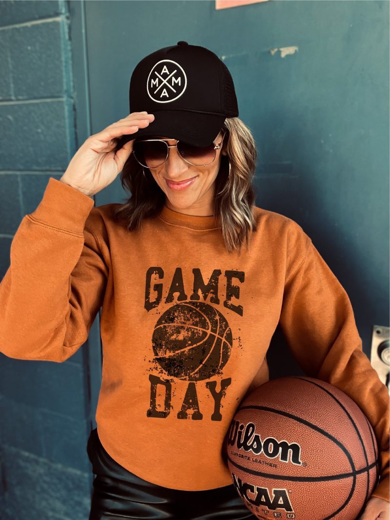 gameday grunge basketball basic sweatshirt basketball gildan 18000 sweatshirt 408533