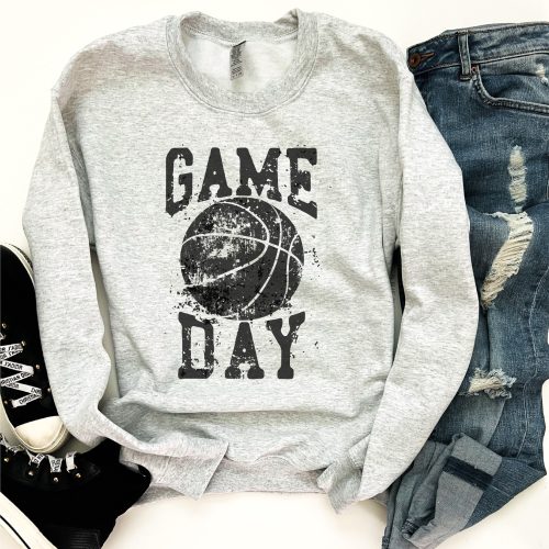 gameday grunge basketball basic sweatshirt basketball sweatshirt gildan 18000 sweatshirt 413133