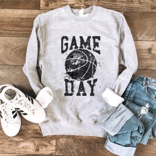 Gameday grunge basketball basic sweatshirt Basketball sweatshirt Gildan 18000 sweatshirt