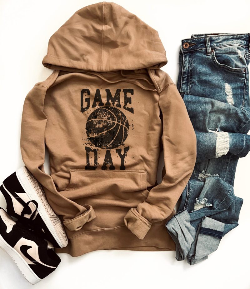 gameday grunge basketball hoodie basketball hoodie independent trading ss4500 sandstone 969296