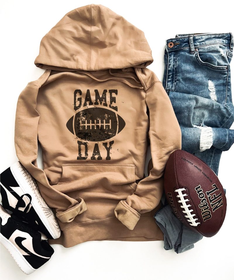 gameday grunge football hoodie miscellaneous hoodie independent trading ss4500 sandstone 554942