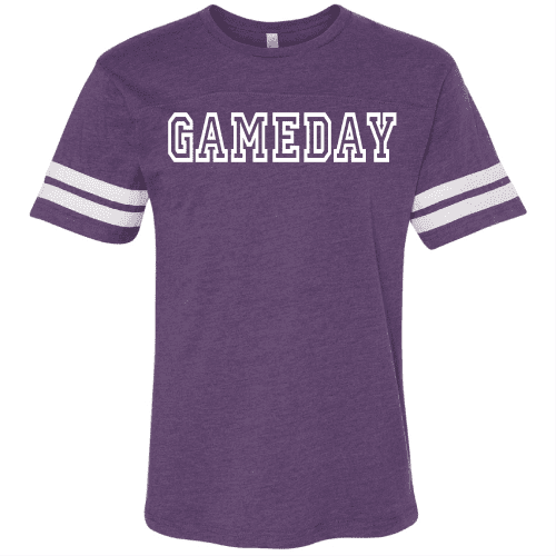 Gameday unisex varsity tee Varsity gameday tee LAT S Vintage purple/white 