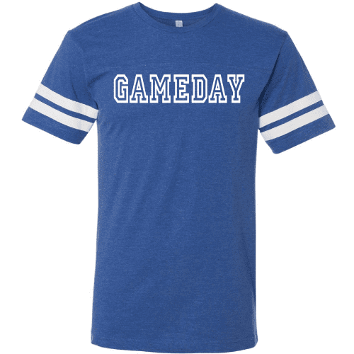 Gameday unisex varsity tee Varsity gameday tee LAT S Vintage royal/white 