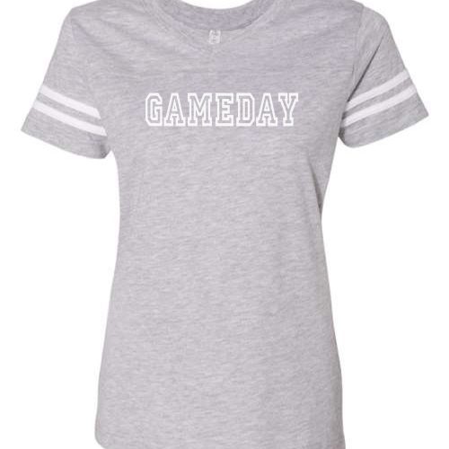 Gameday womens varsity tee Varsity gameday tee LAT womens varsity tee S Heather grey/white 