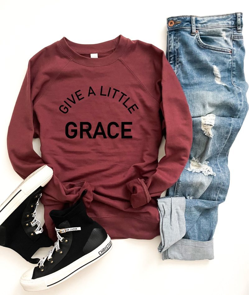 give a little grace french terry raglan fall french terry raglan lane seven and cotton heritage french terry raglans 624755