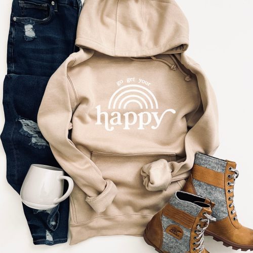 go get your happy fleece hoodie miscellaneous hoodie cotton heritage lightweight fleece hoodie 346062