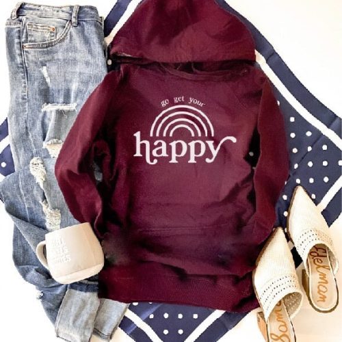 go get your happy fleece hoodie miscellaneous hoodie cotton heritage lightweight fleece hoodie 472578