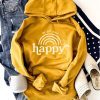 Go get your happy fleece hoodie Miscellaneous hoodie Cotton heritage lightweight fleece hoodie