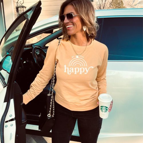 go get your happy french terry raglan sweatshirt fall sweatshirt cotton heritage unisex french terry mustard 505569