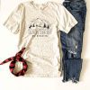 Go tell it on the mountain tee Short sleeve holiday tee Bella Canvas 3001 XS Oatmeal