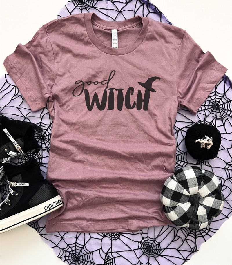 good witch tee short sleeve halloween tee bella canvas 3001 435513