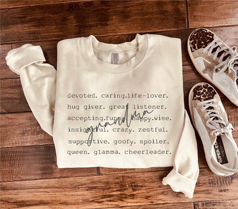 grandma words basic sweatshirt mom collection gildan 18000 sweatshirt 551223