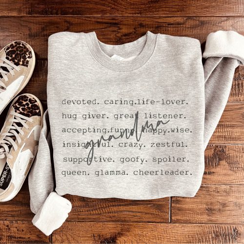 Grandma words basic sweatshirt Mom collection Gildan 18000 sweatshirt