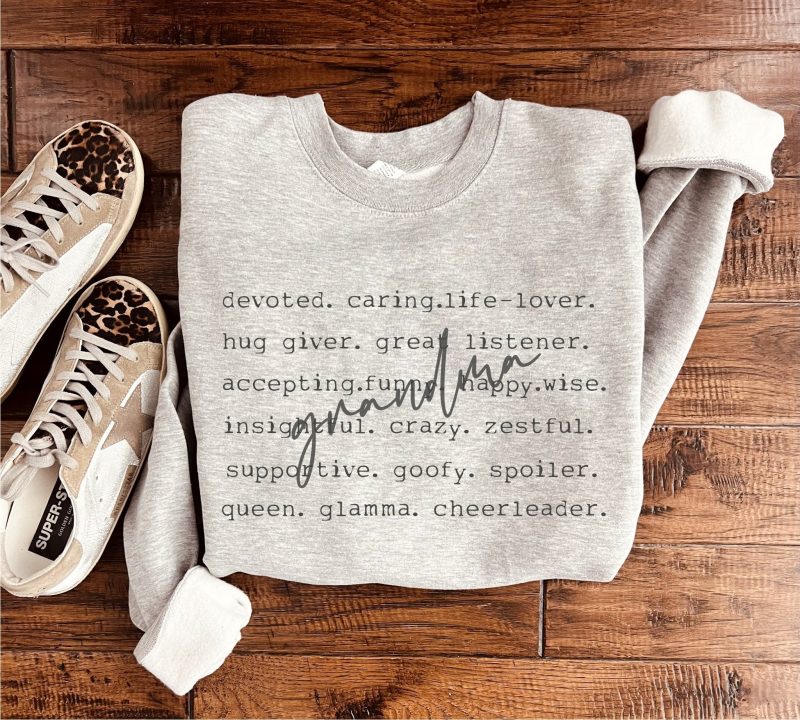 Grandma words basic sweatshirt Mom collection Gildan 18000 sweatshirt