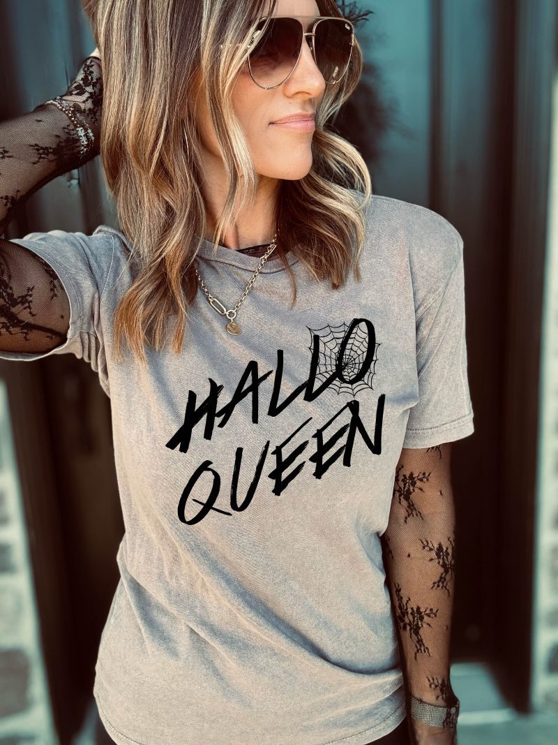 hallo queen vintage wash tee hallowen tee lane seven vintage zinc 249289